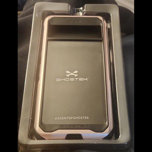 Ghostek ATOMIC slim Clear Phone Case Pixel Pro 7 For Women Pink Metal Bumper - Picture 2 of 9